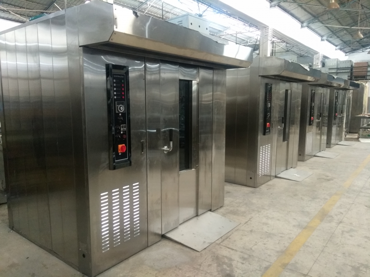 16 64 12 42 36 32 trays troelly electric gas industrial baking breas big commercial revolving diesel rotary oven price rotate rotating rack oven for bakery sale price